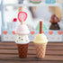 Counter Set 21 3+ UMU Wooden Ice Cream Play Toy - Pretend Kitchen Accessories for Kids, Interactive PretendFood