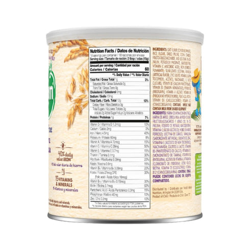 Nestum 9.5 oz (Pack 1) Nestle Oat, Rice & Prune Instant Infant Cereal Cereal Canister