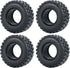 RCLIONS 4pcs Rubber Micro 1" RC Wheel Tyres Tires with Foam Insert for All 1/24 Axial SCX24 AXI00001,AXI00002,AXI90081 Deadbolt RC Crawler Truck Car (54mm)
