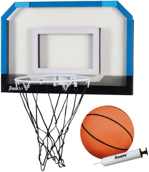 Franklin Sports Over the Door Indoor Mini-Basketball Hoop for Kids with Ball and Pump