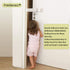 Child Proof Door Lock Latch with Adjustable Strap for Cat Room, 2 Packs, Reusable Baby Safety Lock, White