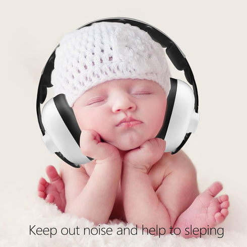 Baby Headphones, Infant Ear Protection for Babies 3-36 Months, Noise Cancelling Headphones for Travel - White