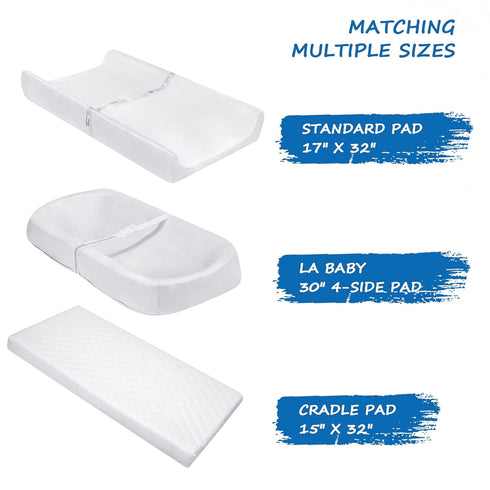 Rainbow Changing Pad Cover 2 Pack, 32”x17”x5.5” for Standard Baby Changing Pads, Universal Microfiber Soft Sheets