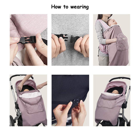 bebear Bebamour Baby Carrier Winter Cover Universal Hoodie All Season Carrier Cover for Baby Carrier (Dark Grey)