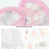 Waterproof Baby Bib Infant with Snaps - Fits Baby & Toddler 6-24 Months, 4pcs (Floral Bunny Fish)