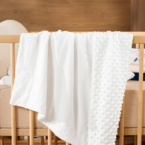 50x60 Inches david's kids Micro Fleece Minky Baby Throw Blanket for Boys Girls Neutral with Double Layer and Soothing