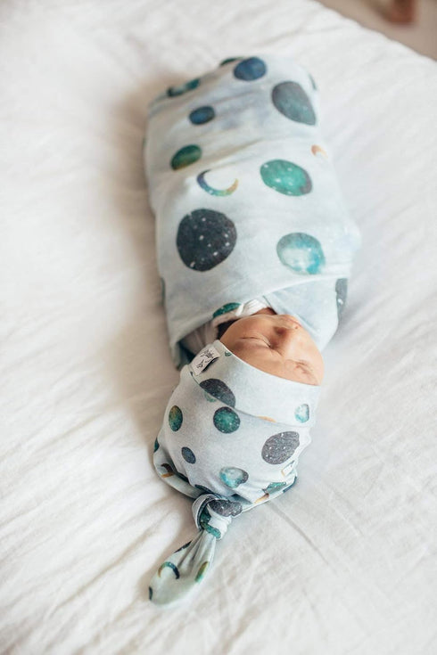 Lunar Design Large Baby Swaddle Blanket - Premium Knit