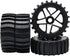 JIUWU 4pcs Beach Desert Snow Tires and Wheels, Hex 17mm, 1:8 RC Off Road Buggy Baja