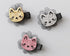 FANCYBABY Cat Design Hair Clips, 3 Count Snap Clips for Girls & Toddlers, Pink, Gold, Silver