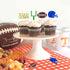 24 Pieces Football Theme Glitter Cupcake Topper, Cake Picks Decoration for Baby Shower Birthday Party