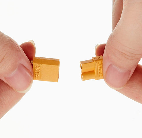 Frienda 30 Pairs XT30 Connectors, Male and Female Plugs with 2 Pieces Shrink Tubing for RC Battery