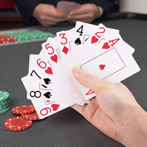 LotFancy Playing Cards - Jumbo Index, 12 Decks (6 Black 6 Red), Large Print, Poker Size for Various Card Games