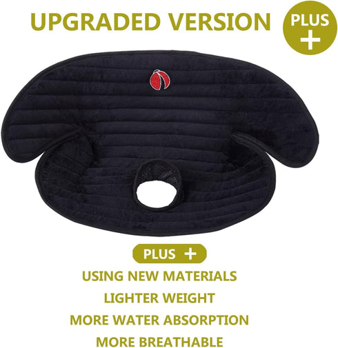 Baby Piddle Pad Car Seat Liner,Potty Training car seat Protector with Waterproof Liner for Child Safety Car Seat Stroller and Dinner Chair,Machine Wash and Dry (Plus-Black)