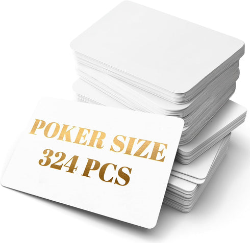 SeptCity Blank Playing Cards, 324PCS 2.5X3.5IN Poker Size Custom Playing Cards for