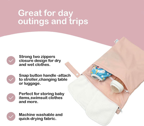 Swimming 3 Pack 3L15 Wet Dry Bag Reusable Waterproof Bag Travel Beach Pool Yoga Gym Bag for Baby Cloth Diaper Swimsuits