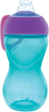 Nuby No-Spill Clik-It Soft Spout Sippy Cup with Easy Grip - (3-Pack) 10 oz - Baby Sippy Cup for 6+ Month Old - Aqua/Pink/Purple by Nuby