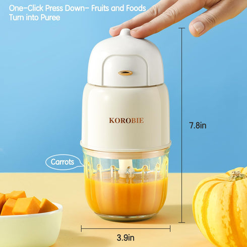 Baby Food Maker, Blender for Baby Food, Fruit, Vegetable, Meat Puree Maker for Fresh Nutritious Meals (White)