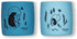 modern-twist Sip Set, Pack of 2 Food-Grade Silicone Reusable Cups, Waterproof, Dishwasher Safe - Blue Hedgehog Family