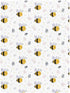 miaozhen 1 Pack 52x28 Cotton Crib Sheets for Baby Boys Girls Soft Stretchy Cute Cartoon Creature Bee White Newborns