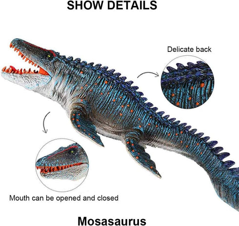 SIENON Jurassic Large Mosasaurus Dinosaur Toy, 13.4 , Realistic Dinosaur Figurine for Bath Pool Decoration