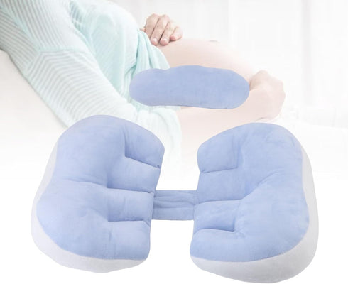 NOENNULL 100% U Shaped Pregnancy Pillow for Side Sleepers - Full Body Maternity Pillow with Back Support - Cotton Soft
