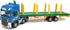 2 1 Playset Timber Transport Truck Log Trailer with Loading Wood Grab Logging Flatbed Truck Toy Carrier Semi Tow Trucks