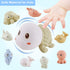 10PCS Bath Toys for Babies 6-12 Months - Silicone Ocean Animals Bathtub Float Toy for Water Play and Learning Skills
