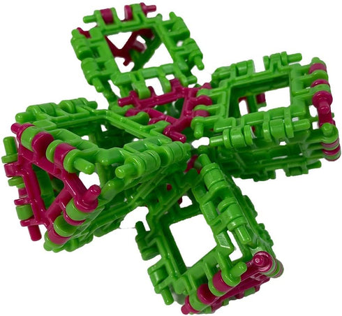 82 Set, Set That Hinge Toy Piece Green + Pink Animal + More STEM Construction Toy Building