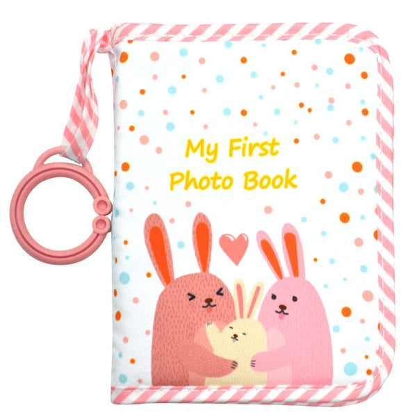 Baby's My First Family Album, Soft Cloth Photo Book for Newborn Toddler & Kids, 4×6 Photo Pockets