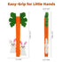 Store 0-6 0-12 0-36 Fu Easter Bunny Carrot Hollow Teether Tube Chew Straw Sensory Toy for Infant Toddlers Silicone