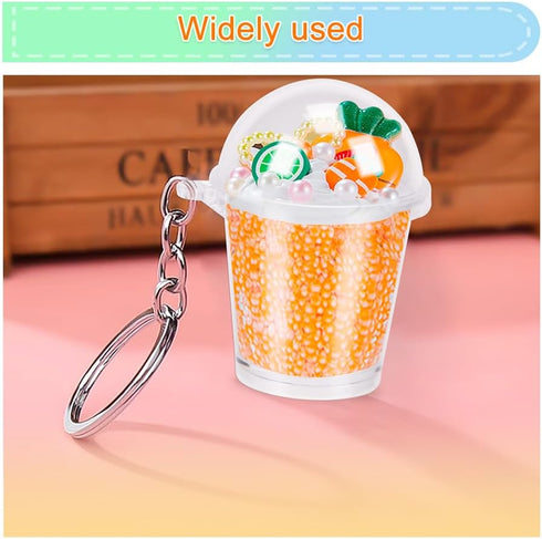 KOOBOOK 20Pcs Mini Frappuccino Cup, Cold Coffee Cup Dollhouse Miniature Simulation Plastic Cup Cake Ice Cream Cups