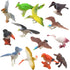 Animal Assorted Mini Plastic Figures Toy Set, Educational Party Cake Topper, Goody Bag Filler (12pcs Bird)