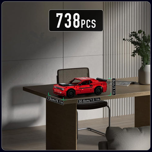 Mould King Challenger Pull Back Car Building Kits - 15080 Super Car Model, Scale Sports Cars Blocks for Ages 8+ (738