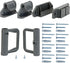 Retractable Baby Gate Hardware, Pet Gate with Cat Door, Wide Baby Gate Replacement Parts Kit, Gray Wall Mounting