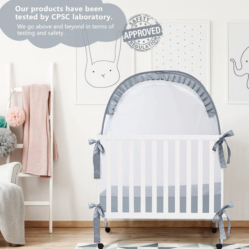 L RUNNZER Pack Pack (39.6" 27.6" 49.2" N Play Tent, Baby Pop Up Crib Tent to Keep Baby in, Crib Net for and Plays, Mini