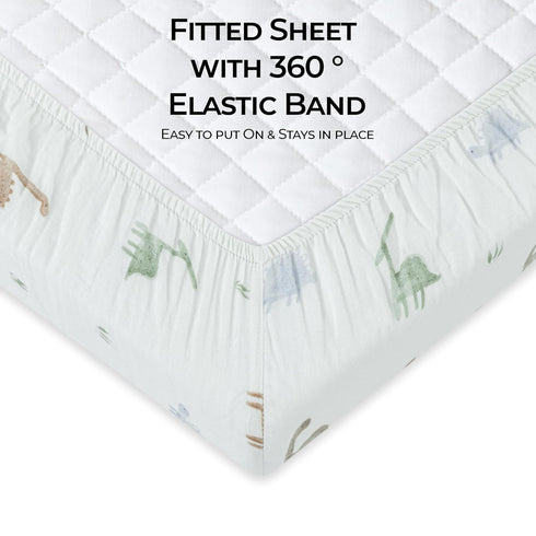 1-Pack 100% Pack 24x38 Dreamology Mini Cotton Crib Sheets,Boys,Girls,Super Soft & Breathable | Cotton Muslin Crib
