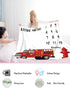 Firemen Baby Monthly Milestone Blanket, Fire Truck Little Hero Photo Blanket, 48x48in, Newborn Baby Shower Gift