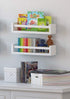 Set 2 Wallniture Utah of Nursery Room Decor Wood Floating Wall Shelves White