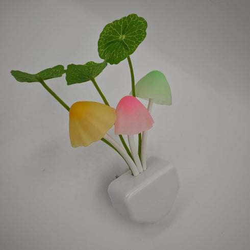 2 Pack AUSAYE Sensor Led Night Light Plug-in Wall Lamp Color Changing Mushroom Night Light for Kids Adults NightLight