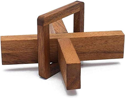 X Cross Disentanglement Puzzle - Wooden Brain Teasers for Adults, Logic Games Gift Puzzle and Mind Teasers