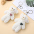 2pcs Plush Bear Keychain - Teddy Bear Keychain Animal Key Ring Hanging Ornament for Girls Women