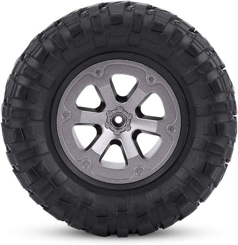 GOTOTOP RC Tires Rubber, 4Pcs Off-Road Car Rubber Tyres for 1:16 RC Crawler Car Accessory Part