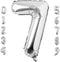 40 Inch Large Silver Number 7 Balloon, Jumbo Mylar Foil Helium Balloons for Birthday Party Decorations