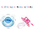 Set Landofgenie Large Shield Adult Size Pacifiers Moon Shape Transparent Design Pacifier Pink