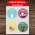 NOVARENA 48 Pack Baby Month Stickers - 4" Milestone Stickers to Track Your Baby's First Year