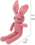 Moni's Choice Baby Bunny Rabbit Plush Knitted Doll Sleep Toy for Newborn (Pink)
