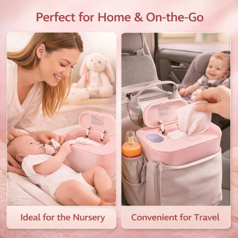 Plplaaoo Baby Wipe Warmer with Temperature Control Portable Wipe Warmer for Car and Home Use USB Powered Baby Wet Wipes