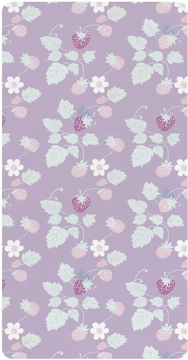miaozhen Cotton Baby Crib Sheets Comfy Breathable Slow Style Strawberry Lavender Crib Mattress