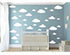 31pcs Big Clouds Vinyl Wall Decals, Removable Wall Art Decor for Living Room Nursery Kids Room
