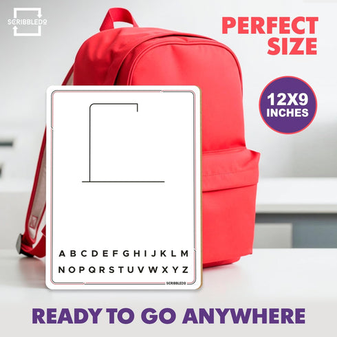 9x12 SCRIBBLEDO Hangman Board Game Dry Erase Double-Sided Whiteboard with Blank Writing Surface Hang Man Games Reusable